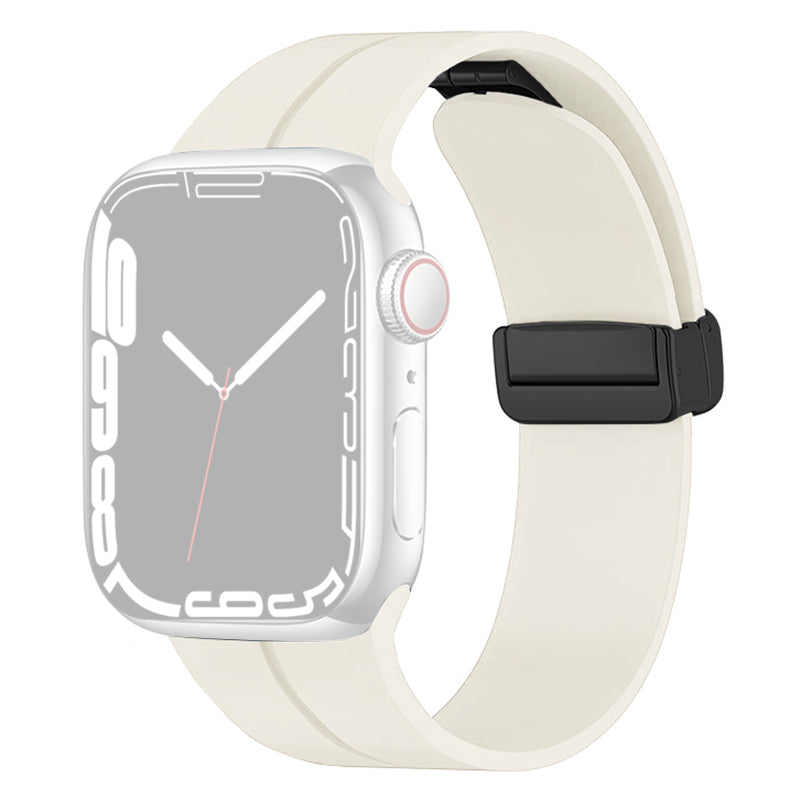 For Apple Watch Series 9 8 7 41mm 6 5 SE SE (2022) SE (2023) 4 40mm 3 2 1 38mm Silicone Watch Band Anti-Sweat Sport Strap with Magnetic Folding Buckle For Apple Watch Series 9 8 7 41mm 6 5 SE SE (2022) SE (2023) 4 40mm 3 2 1 38mm Silicone Watch Band Anti-Sweat Sport Strap with Magnetic Folding Buckle